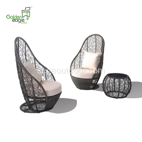 3pcs ea sejoale-joale sofa ea PE rattan aluminium sofa